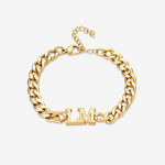 Initial Curb Bracelet
